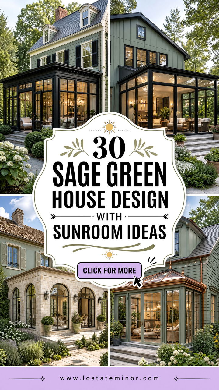 30 Sage Green House Design With Sunroom Ideas for Cozy Living - 30 Sage Green House Design With Sunroom Ideas for Cozy Living