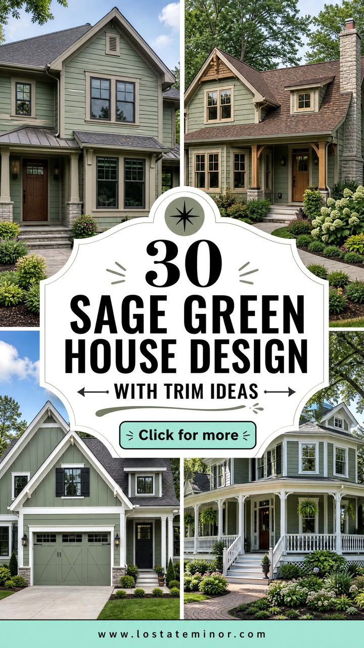 30 Sage Green House Design With Trim Ideas for a Polished Look - 30 Sage Green House Design With Trim Ideas for a Polished Look