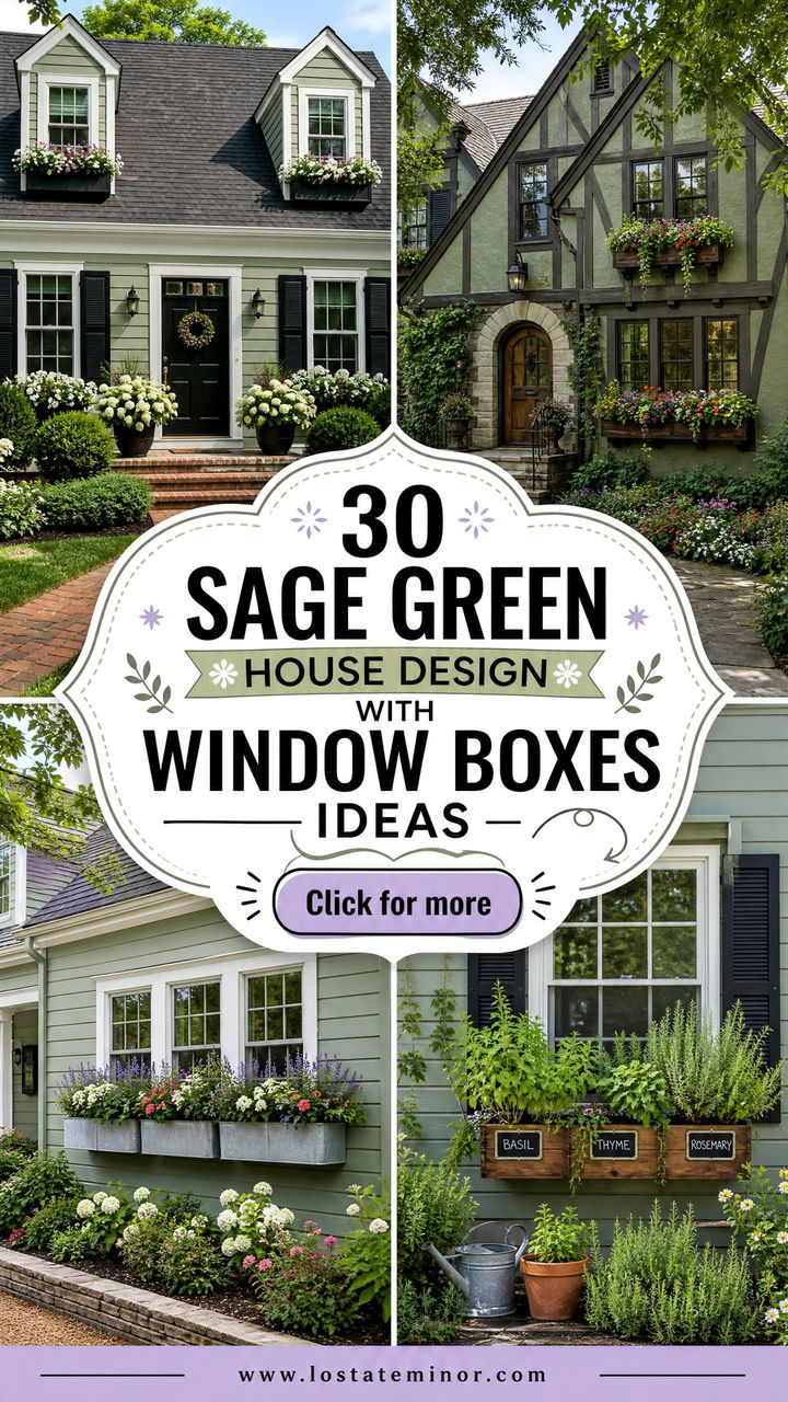 30 Sage Green House Design With Window Boxes Ideas Youll Love - 30 Sage Green House Design With Window Boxes Ideas You’ll Love
