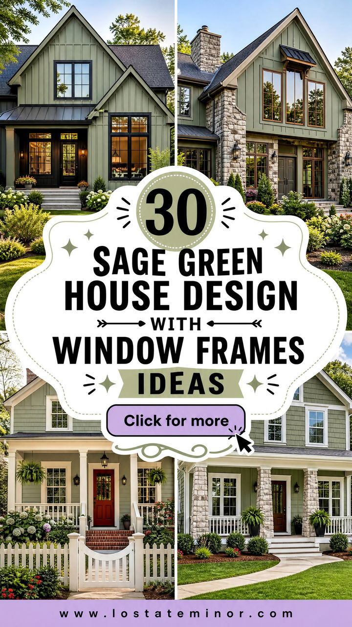 30 Sage Green House Design With Window Frames Ideas to Try - 30 Sage Green House Design With Window Frames Ideas to Try