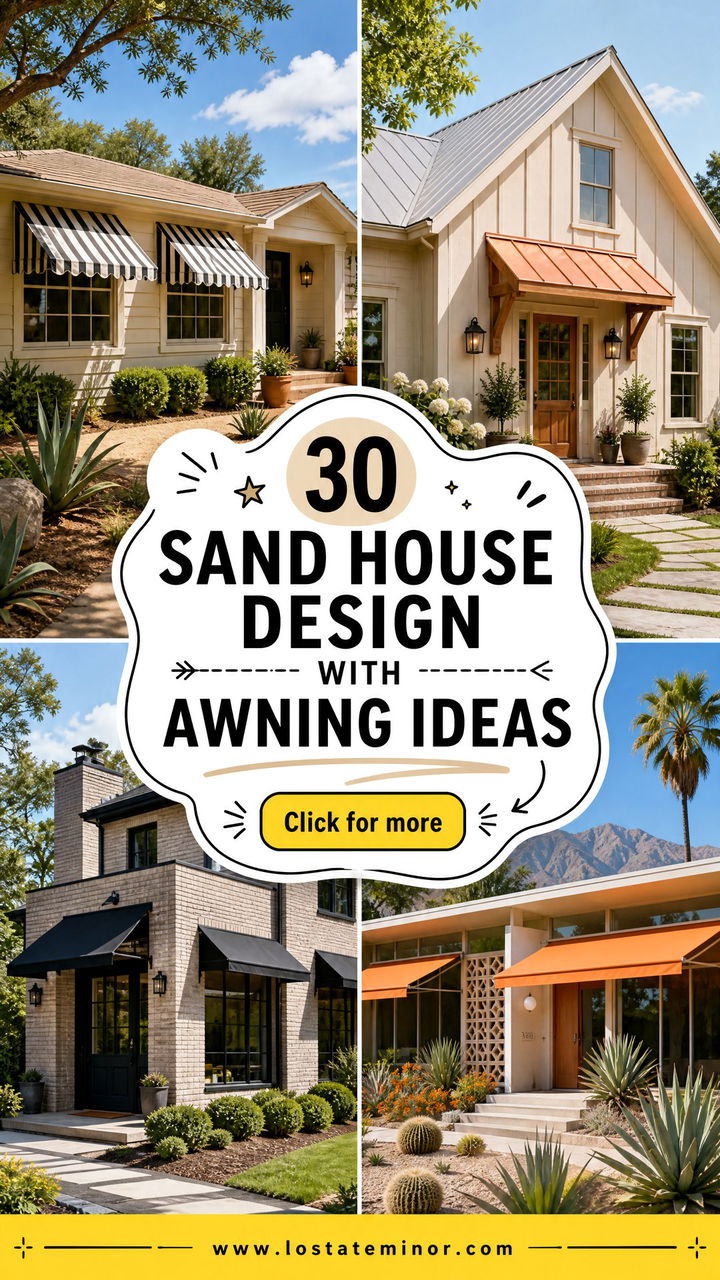 30 Sand House Design With Awning Ideas for Breezy Style - 30 Sand House Design With Awning Ideas for Breezy Style