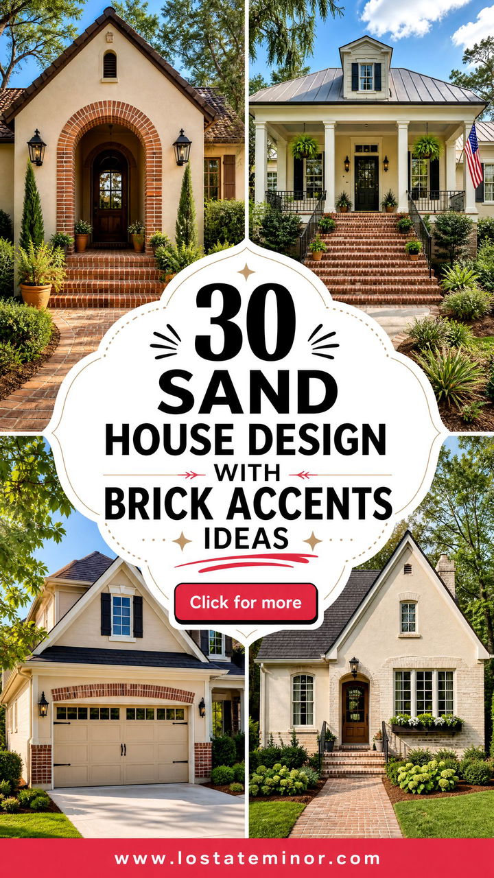 30 Sand House Design With Brick Accents Ideas for Timeless Style - 30 Sand House Design With Brick Accents Ideas for Timeless Style
