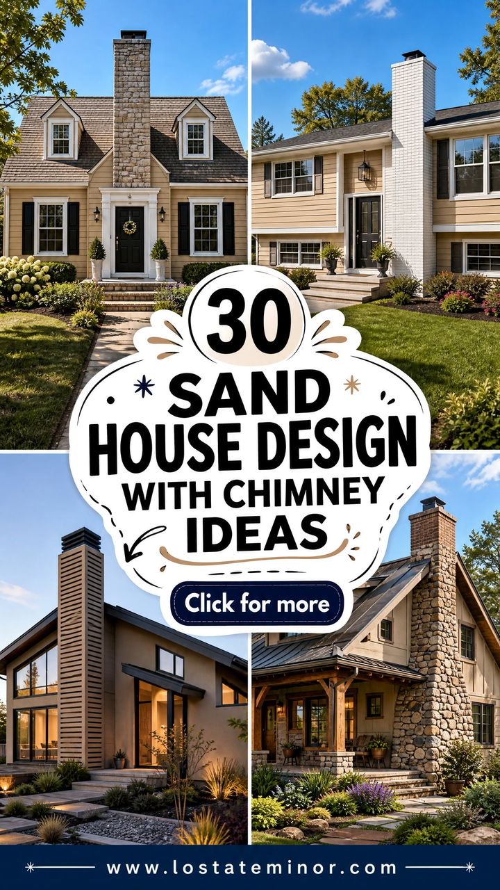 30 Sand House Design With Chimney Ideas for Timeless Curb Appeal - 30 Sand House Design With Chimney Ideas for Timeless Curb Appeal