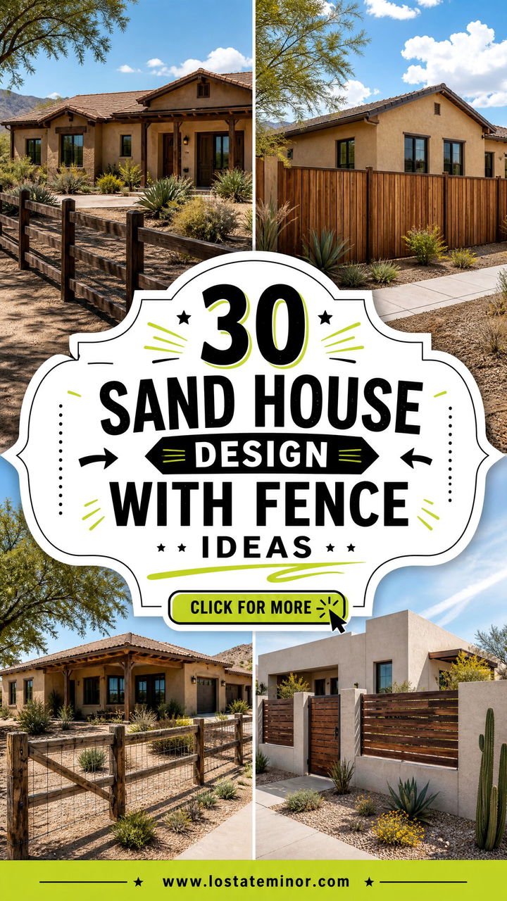 30 Sand House Design With Fence Ideas for Charming Curb Appeal - 30 Sand House Design With Fence Ideas for Charming Curb Appeal