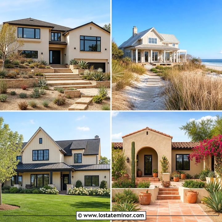 30 Sand House Design With Front Yard Ideas for Fresh Curb Appeal