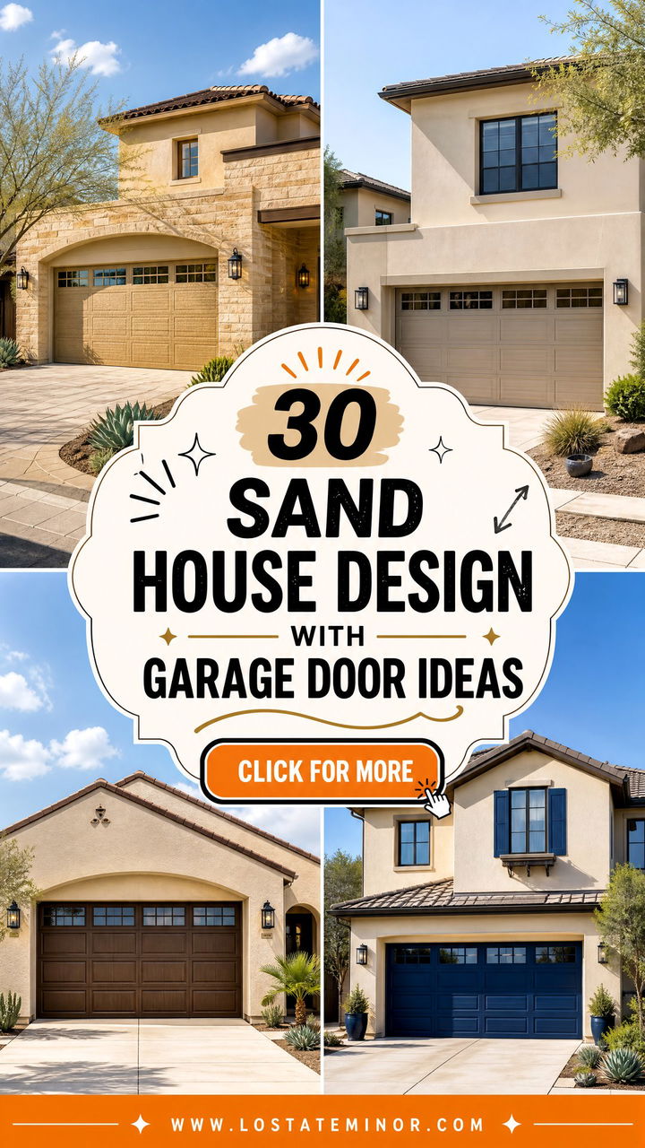 30 Sand House Design With Garage Door Ideas Curb Appeal Boost - 30 Sand House Design With Garage Door Ideas: Curb Appeal Boost
