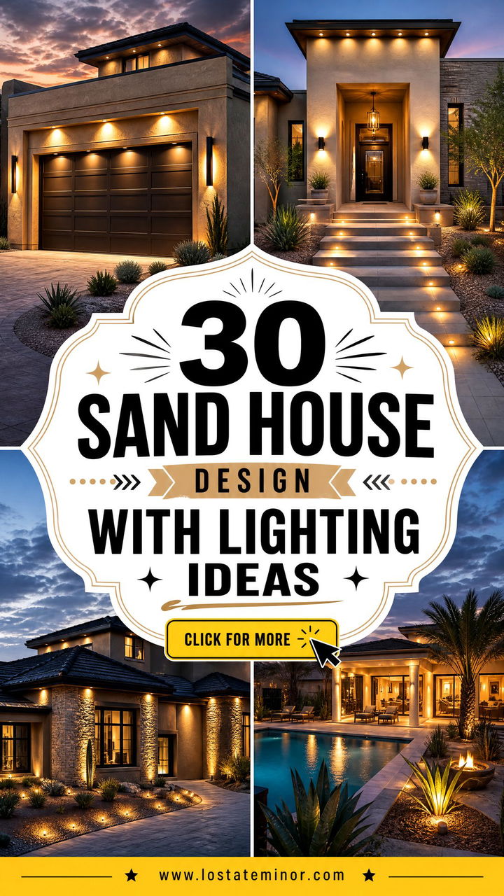 30 Sand House Design With Lighting Ideas Cozy Exterior Glow - 30 Sand House Design With Lighting Ideas: Cozy Exterior Glow