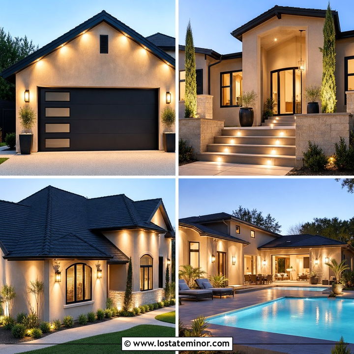 30 Sand House Design With Lighting Ideas: Cozy Exterior Glow