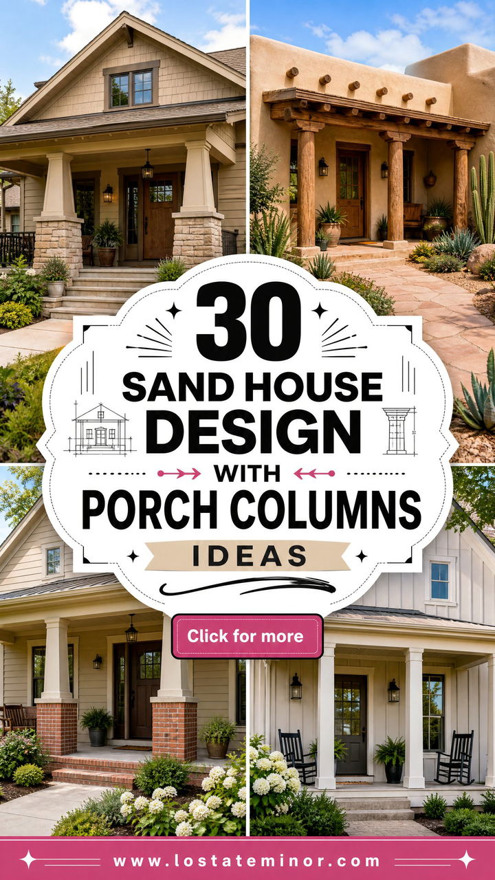 30 Sand House Design With Porch Columns Ideas Timeless Style - 30 Sand House Design With Porch Columns Ideas: Timeless Style