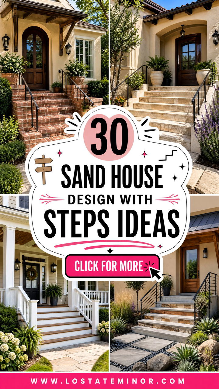 30 Sand House Design With Steps Ideas Welcoming Entry Style - 30 Sand House Design With Steps Ideas: Welcoming Entry Style
