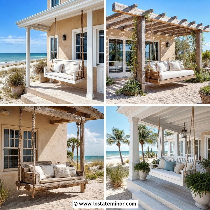 30 Sand House Design With Swing Ideas: Relaxing Outdoor Retreats