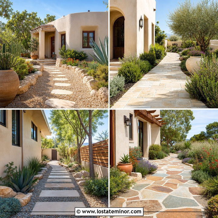 30 Sand House Design With Walkway Ideas: Welcoming Curb Appeal