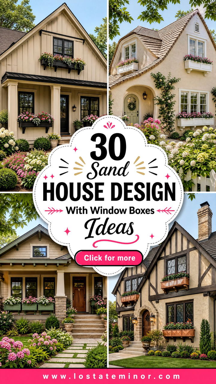 30 Sand House Design With Window Boxes Ideas Charming Exteriors - 30 Sand House Design With Window Boxes Ideas: Charming Exteriors