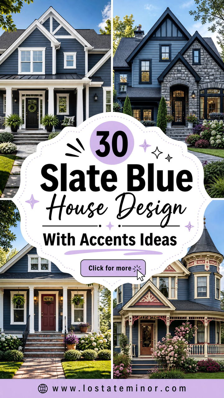 30 Slate Blue House Design With Accents Ideas Fresh Curb Appeal - 30 Slate Blue House Design With Accents Ideas: Fresh Curb Appeal