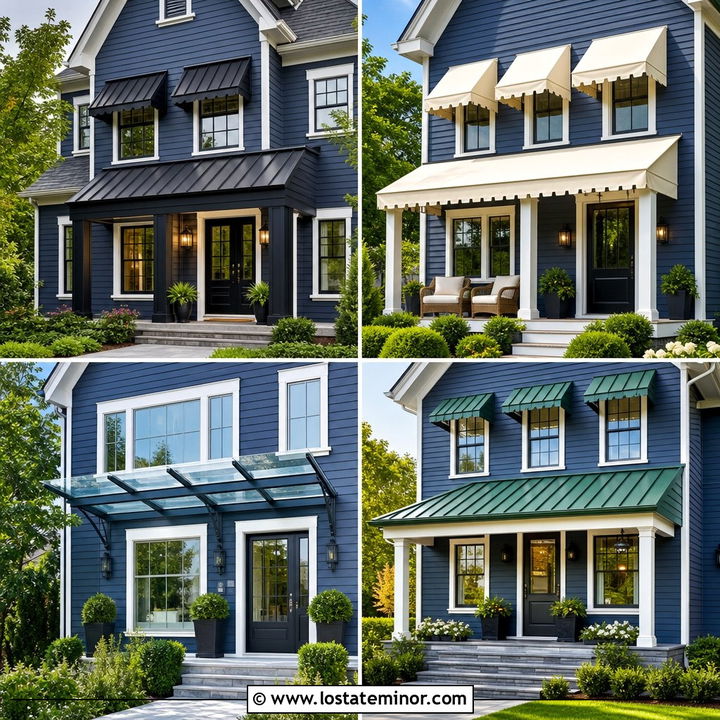 30 Slate Blue House Design With Awning Ideas: Stylish Shade Ideas