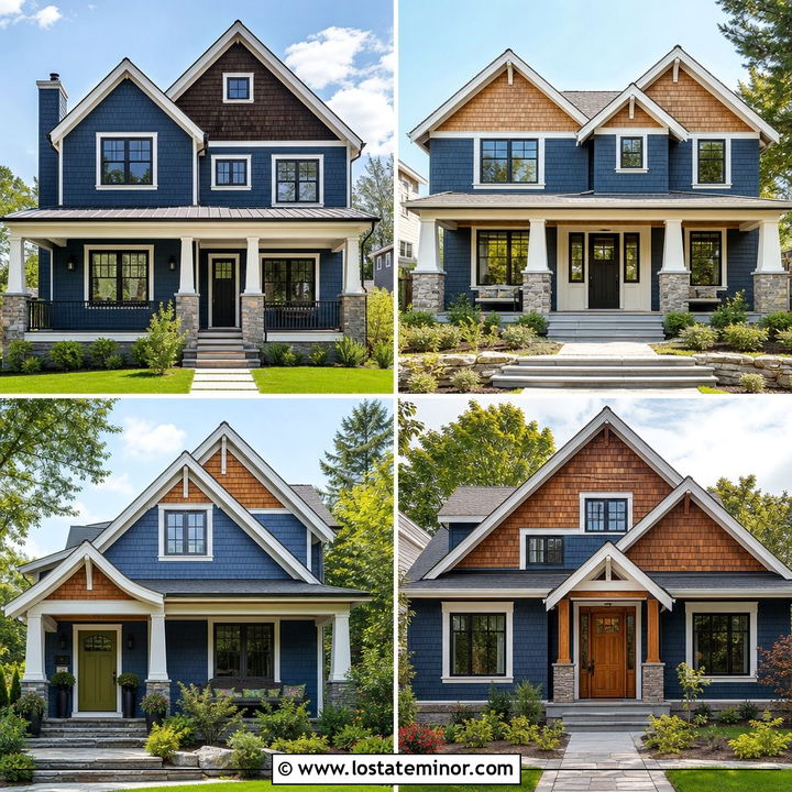 30 Slate Blue House Design With Cedar Shake Ideas: Rustic Charm