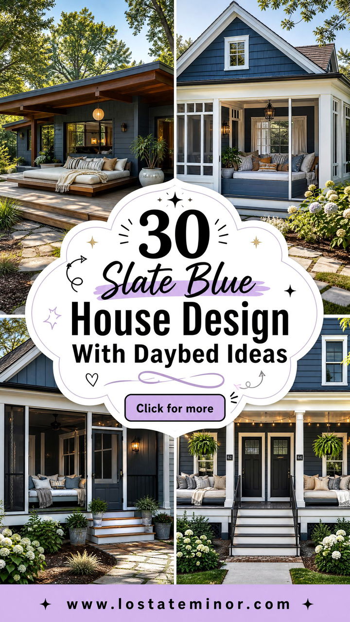 30 Slate Blue House Design With Daybed Ideas Relaxed Retreats - 30 Slate Blue House Design With Daybed Ideas: Relaxed Retreats