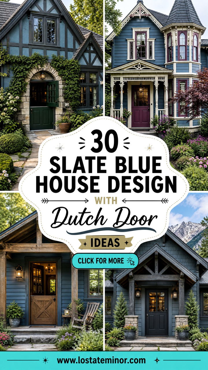 30 Slate Blue House Design With Dutch Door Ideas Welcoming Style - 30 Slate Blue House Design With Dutch Door Ideas: Welcoming Style