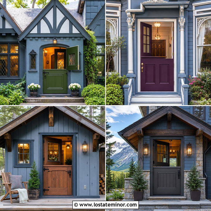 30 Slate Blue House Design With Dutch Door Ideas: Welcoming Style