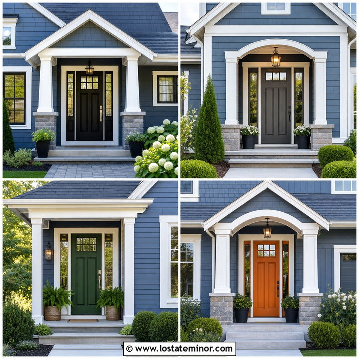 30 Slate Blue House Design With Front Door Ideas: Stylish Picks