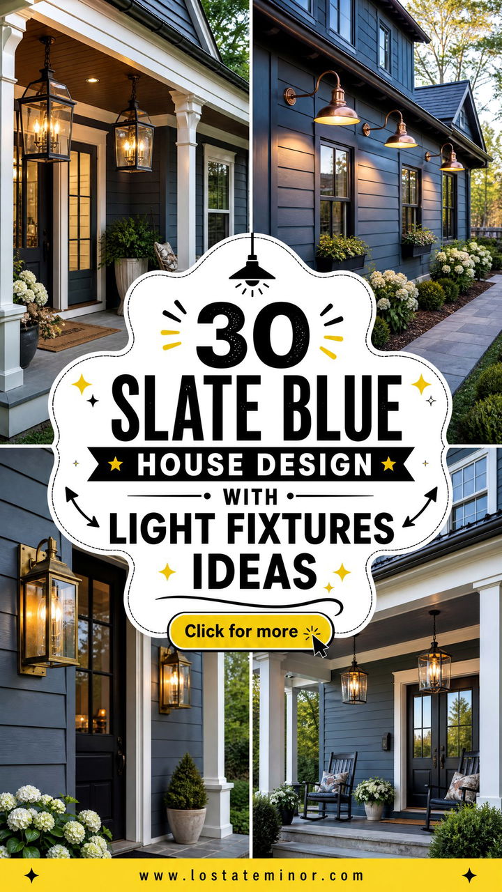 30 Slate Blue House Design With Light Fixtures Ideas Chic Picks - 30 Slate Blue House Design With Light Fixtures Ideas: Chic Picks