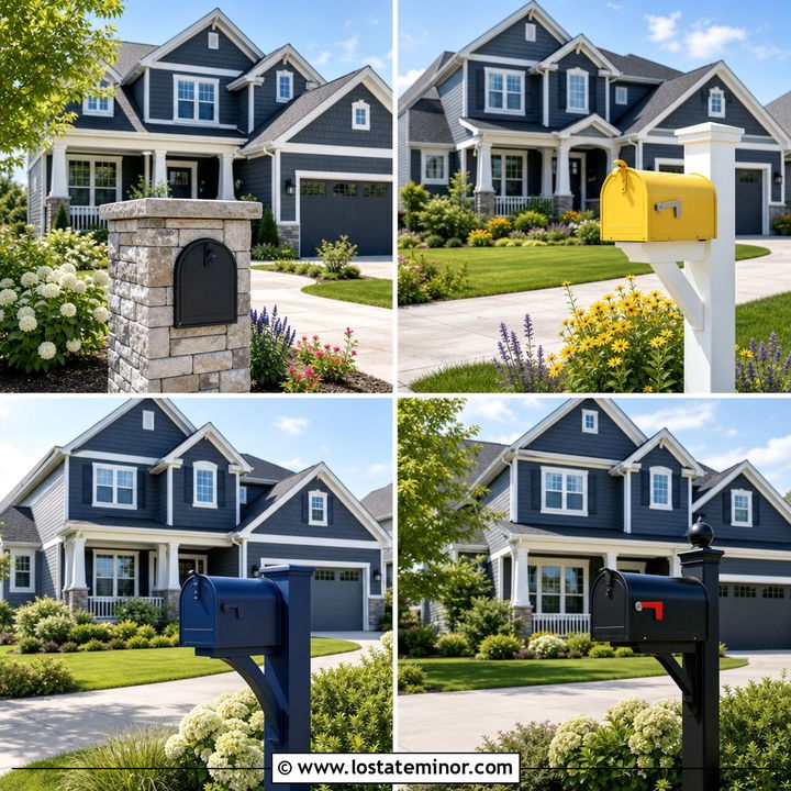 30 Slate Blue House Design With Mailbox Ideas: Charming Picks