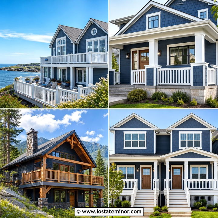 30 Slate Blue House Design With Railings Ideas: Stylish Safety