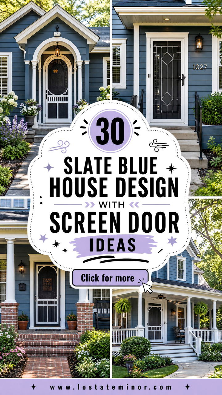 30 Slate Blue House Design With Screen Door Ideas Breezy Style - 30 Slate Blue House Design With Screen Door Ideas: Breezy Style
