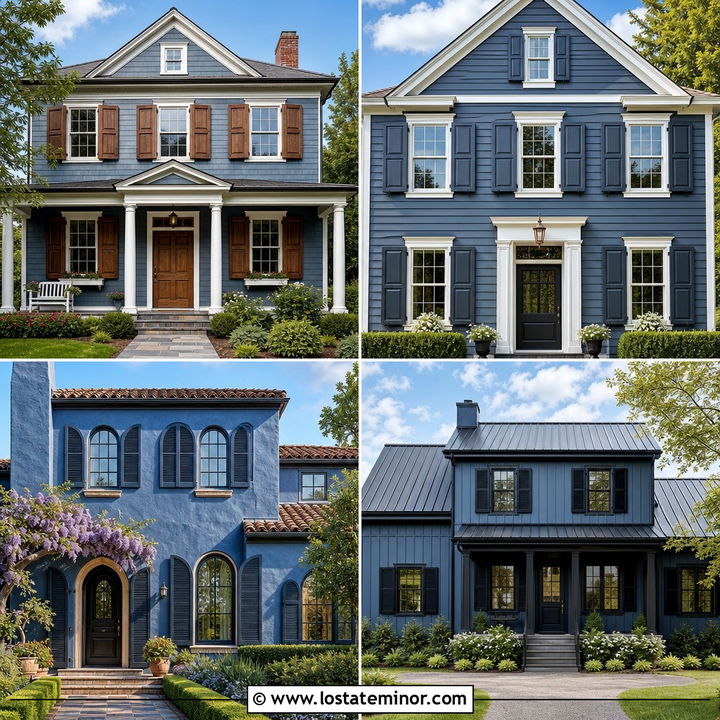 30 Slate Blue House Design With Shutters Ideas for Curb Appeal