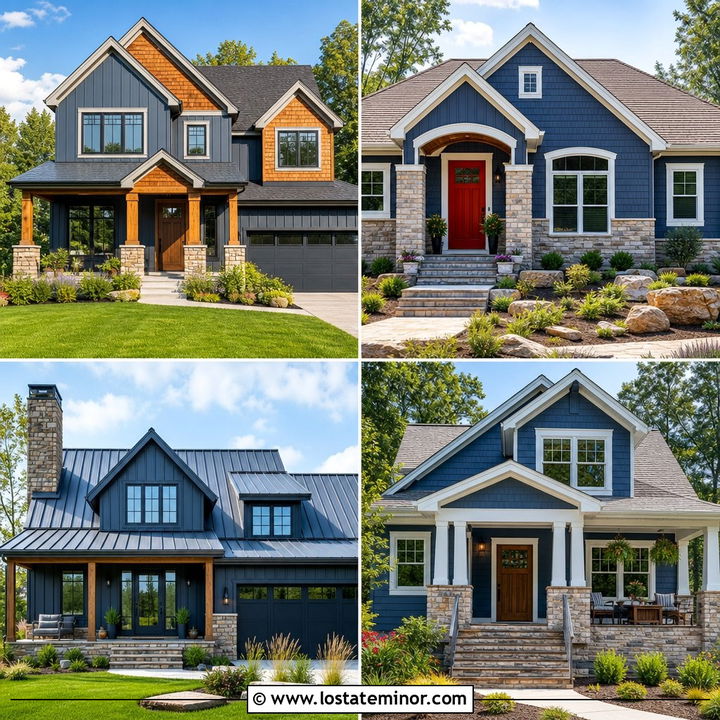 30 Slate Blue House Design With Stone Accents Ideas You’ll Love