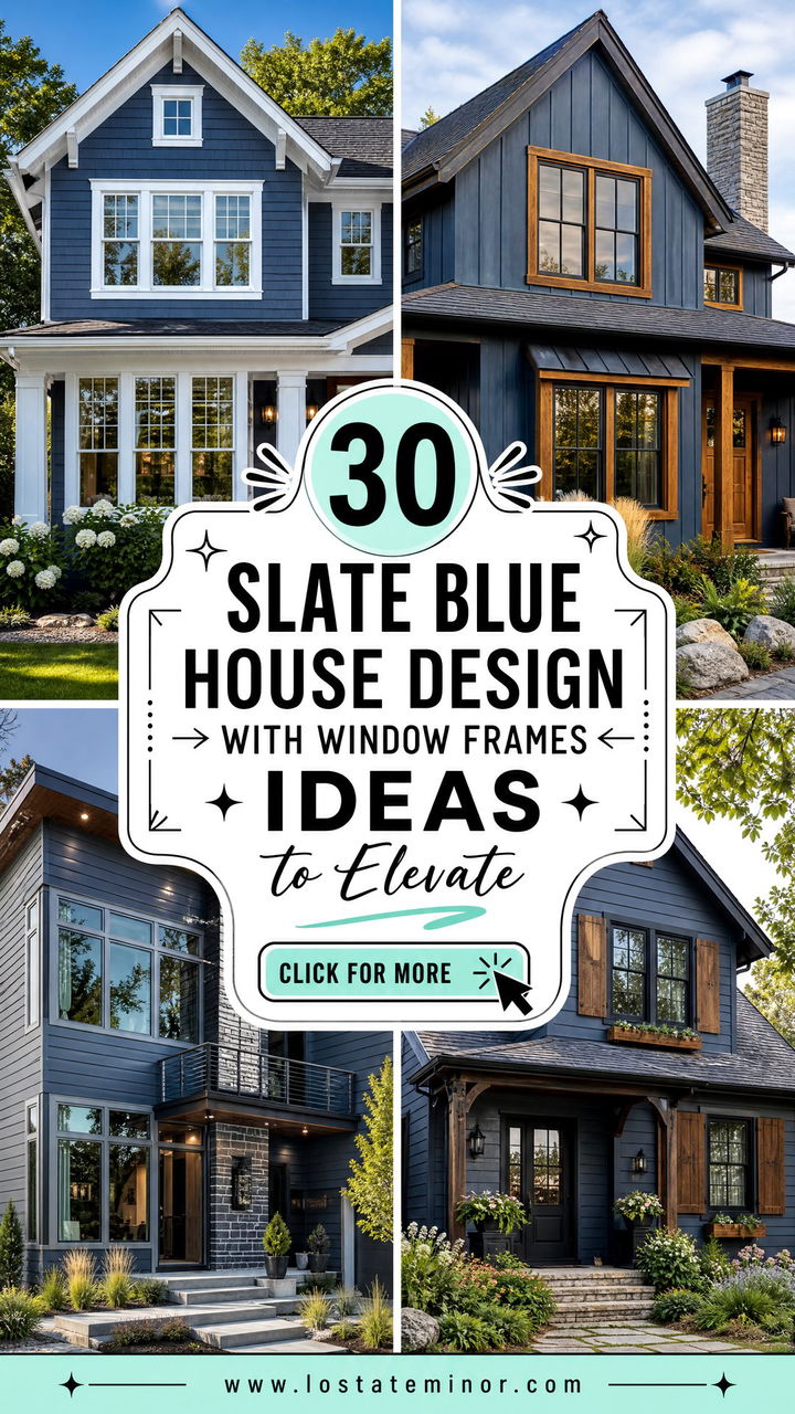 30 Slate Blue House Design With Window Frames Ideas to Elevate - 30 Slate Blue House Design With Window Frames Ideas to Elevate