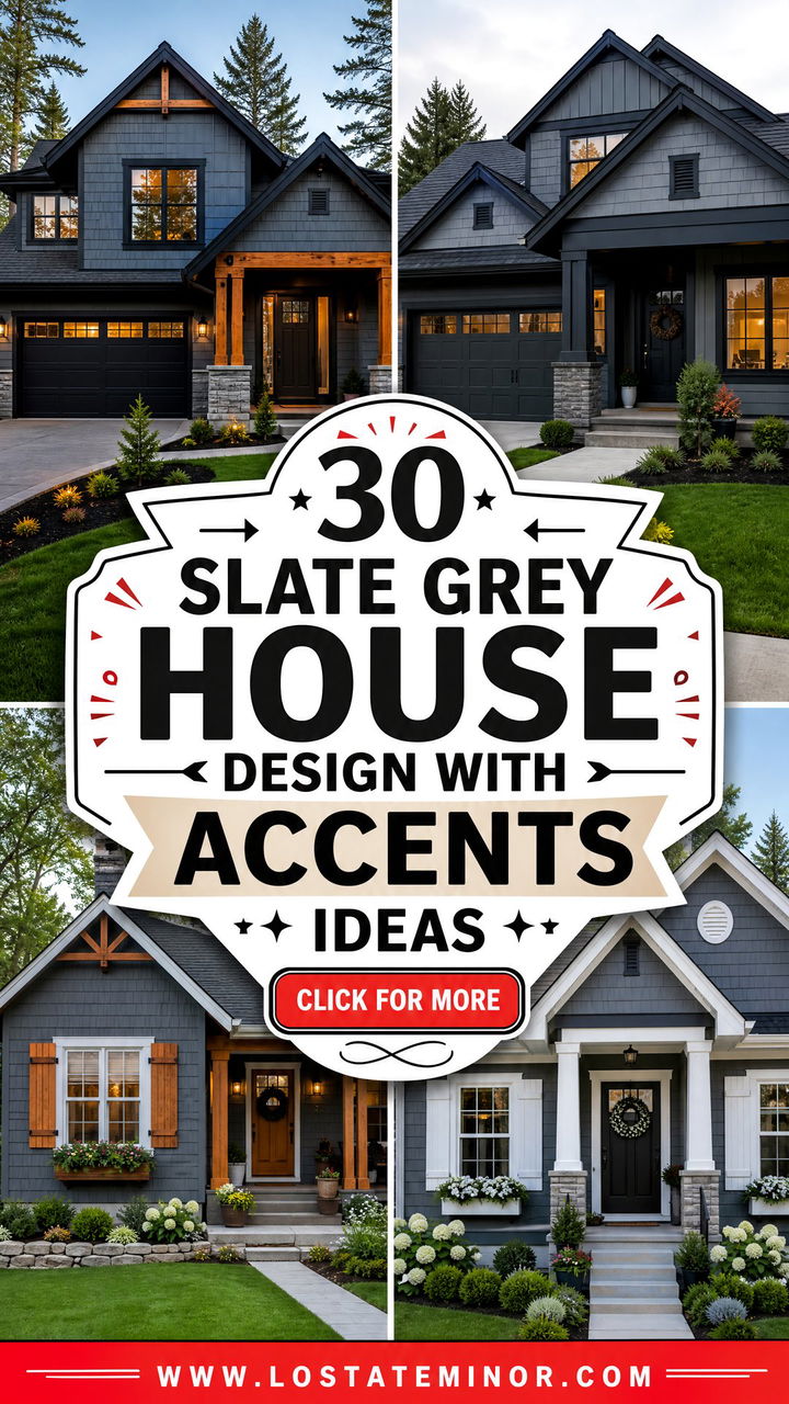 30 Slate Grey House Design With Accents Ideas Chic Curb Appeal - 30 Slate Grey House Design With Accents Ideas: Chic Curb Appeal