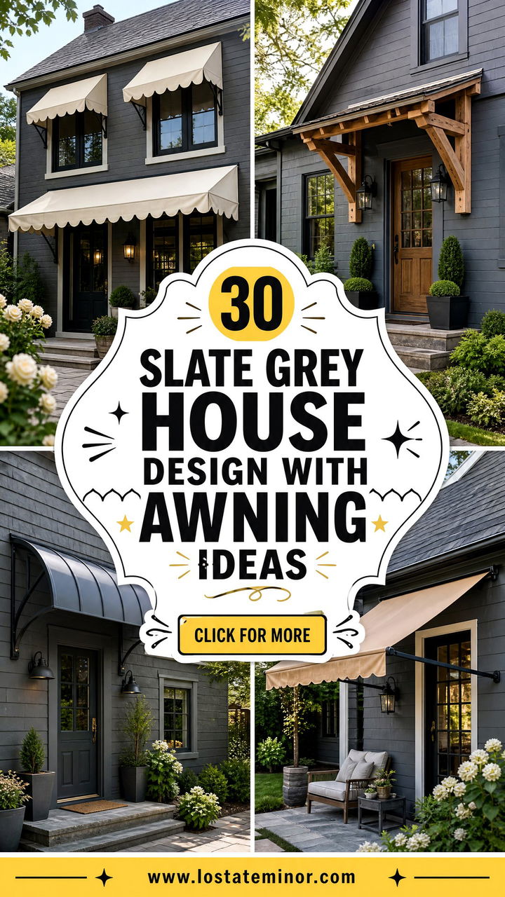 30 Slate Grey House Design With Awning Ideas 2025 Favorites - 30 Slate Grey House Design With Awning Ideas: 2025 Favorites