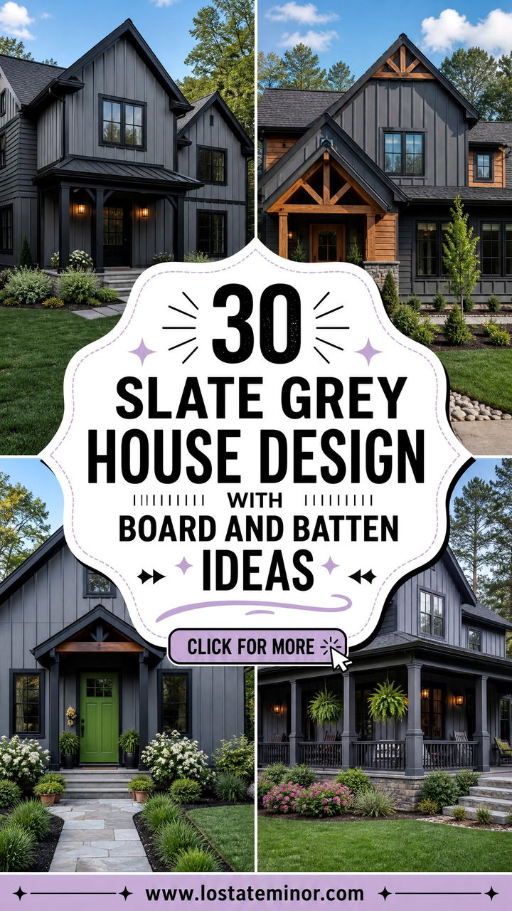 30 Slate Grey House Design With Board and Batten Ideas Pro Picks - 30 Slate Grey House Design With Board and Batten Ideas: Pro Picks