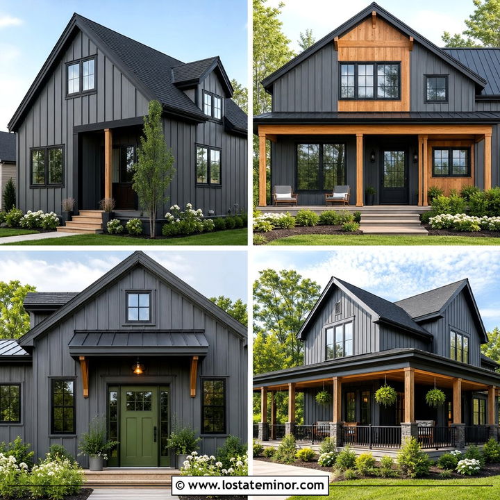 30 Slate Grey House Design With Board and Batten Ideas: Pro Picks