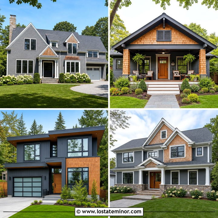 30 Slate Grey House Design With Cedar Shake Ideas: Rustic Charm