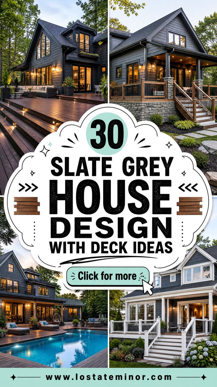 30 Slate Grey House Design With Deck Ideas Outdoor Oasis - 30 Slate Grey House Design With Deck Ideas: Outdoor Oasis