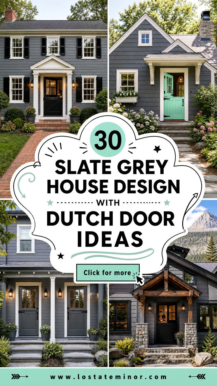 30 Slate Grey House Design With Dutch Door Ideas Welcoming Charm - 30 Slate Grey House Design With Dutch Door Ideas: Welcoming Charm
