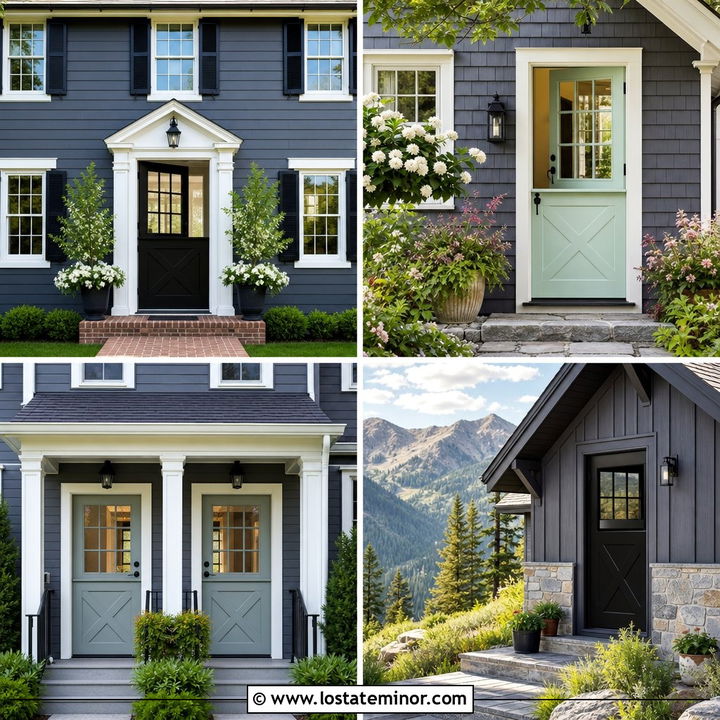 30 Slate Grey House Design With Dutch Door Ideas: Welcoming Charm