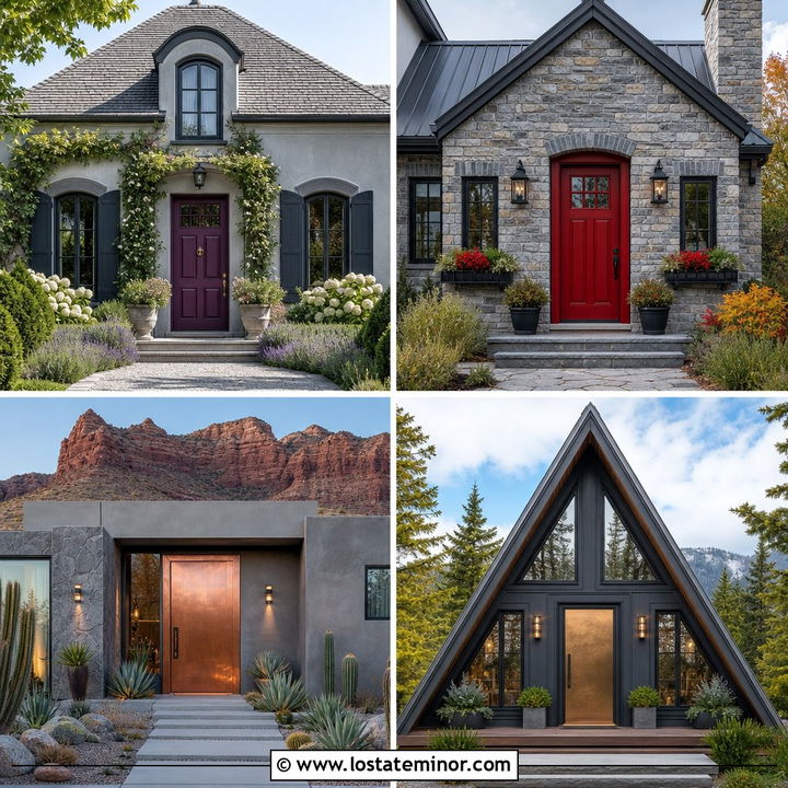30 Slate Grey House Design With Front Door Ideas: Bold Welcome