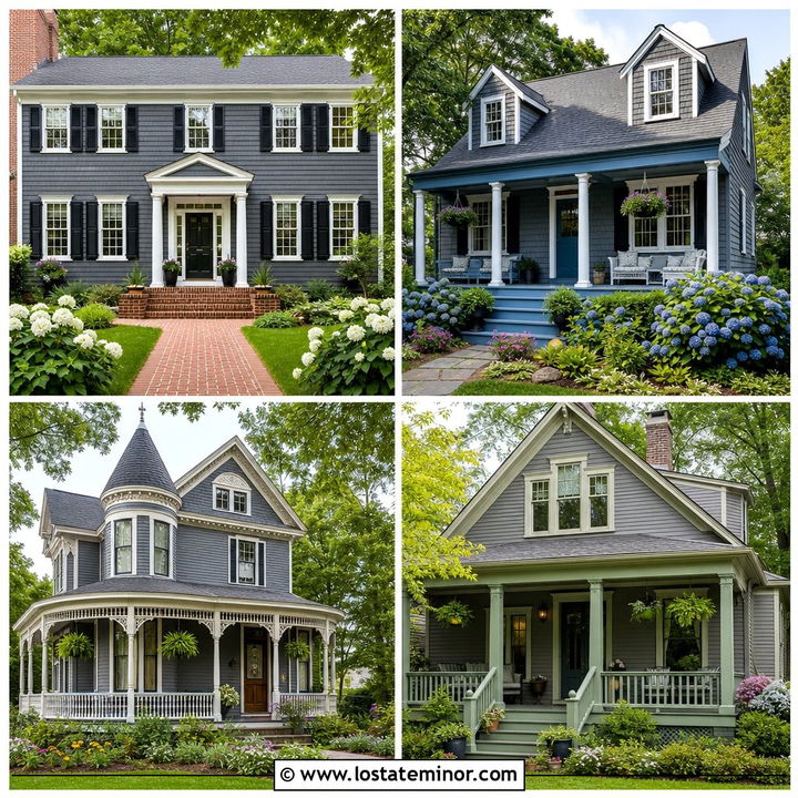 30 Slate Grey House Design With Front Porch Ideas: Cozy Welcome