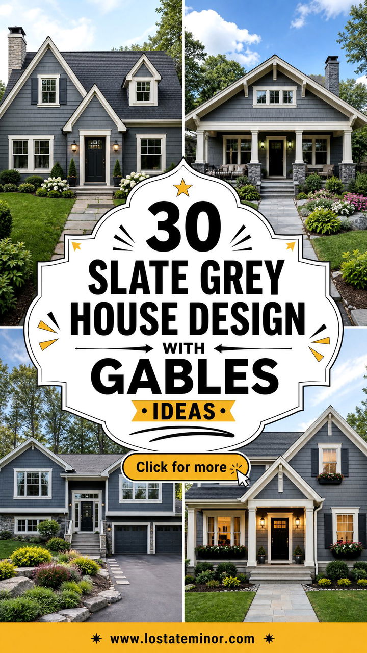 30 Slate Grey House Design With Gables Ideas Dramatic Charm - 30 Slate Grey House Design With Gables Ideas: Dramatic Charm