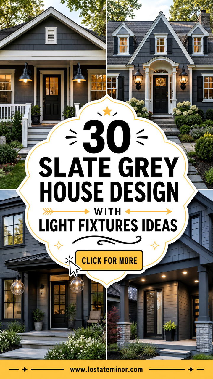 30 Slate Grey House Design With Light Fixtures Ideas Youll Love - 30 Slate Grey House Design With Light Fixtures Ideas You’ll Love