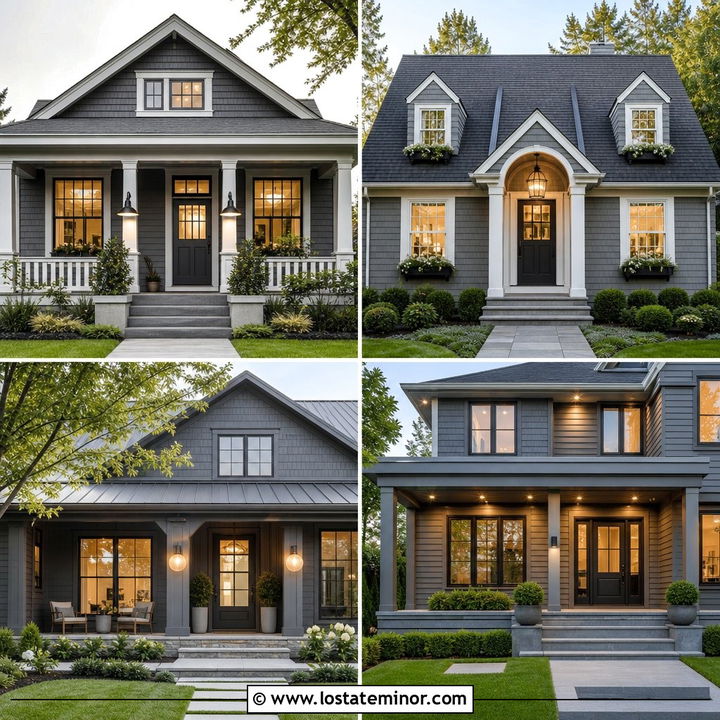 30 Slate Grey House Design With Light Fixtures Ideas You’ll Love