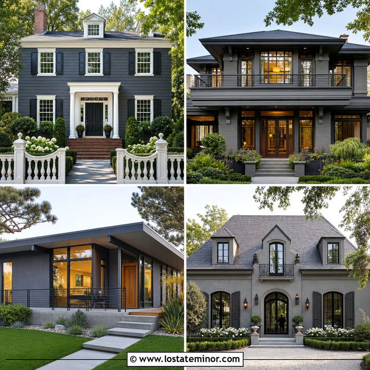 30 Slate Grey House Design With Railings Ideas for Polished Style