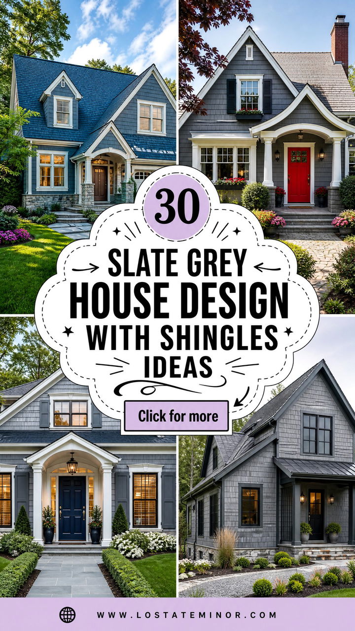 30 Slate Grey House Design With Shingles Ideas for Lasting Style - 30 Slate Grey House Design With Shingles Ideas for Lasting Style