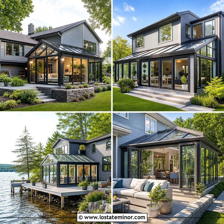 30 Slate Grey House Design With Sunroom Ideas for Bright Living