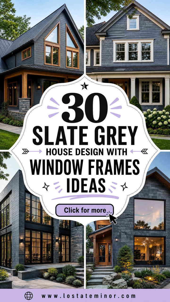 30 Slate Grey House Design With Window Frames Ideas To Try - 30 Slate Grey House Design With Window Frames Ideas To Try
