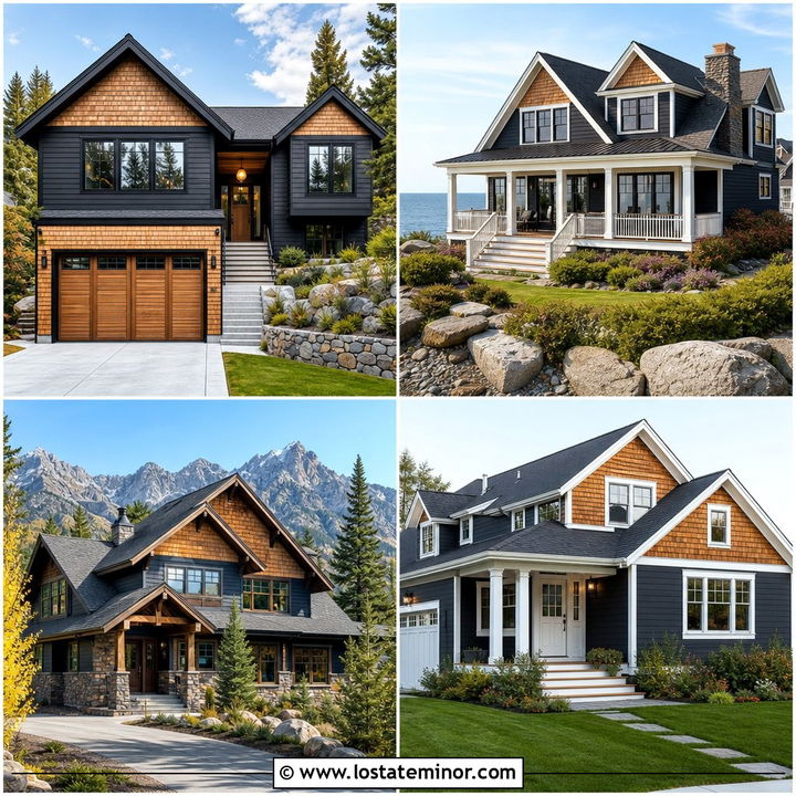 30 Soft Black House Design With Cedar Shake Ideas You’ll Love