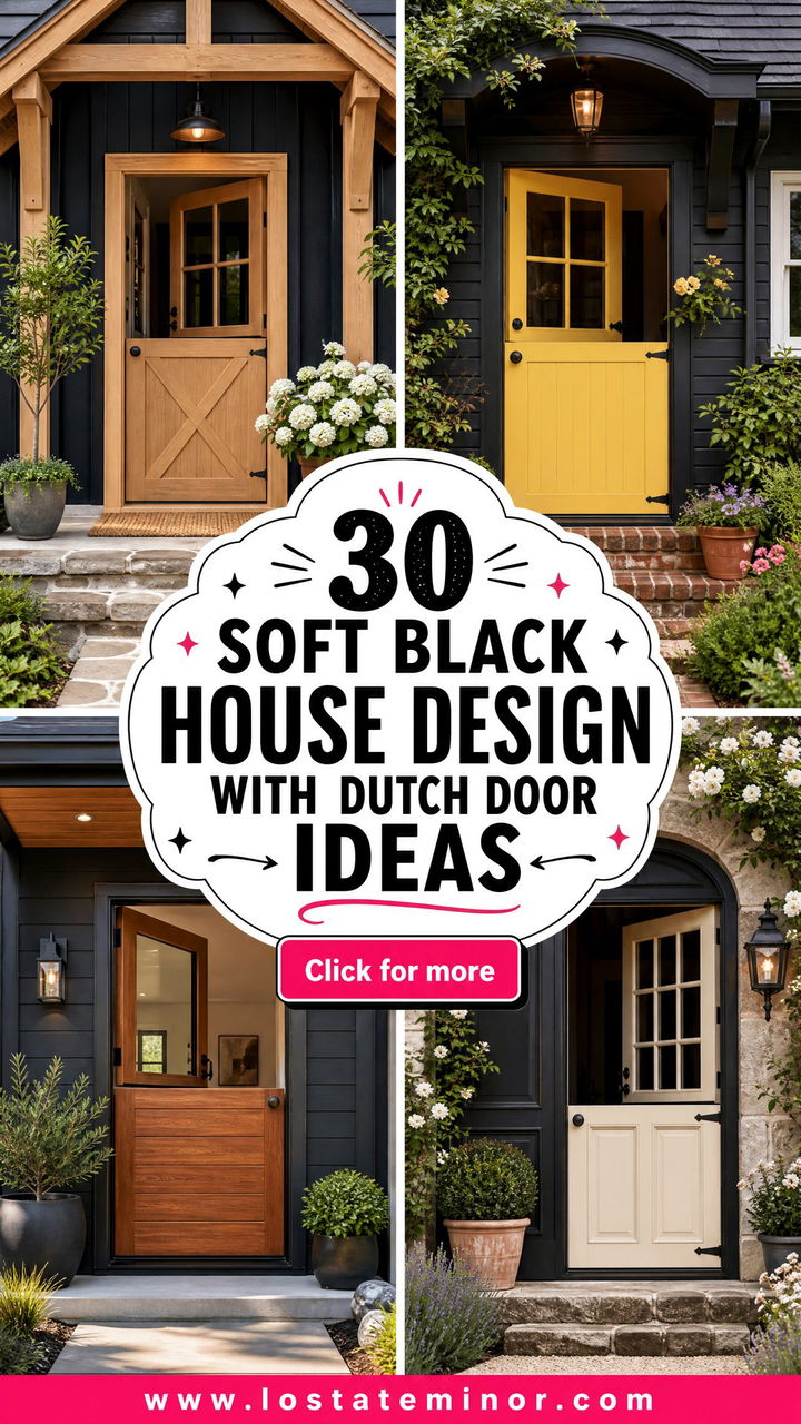 30 Soft Black House Design With Dutch Door Ideas To Try - 30 Soft Black House Design With Dutch Door Ideas To Try